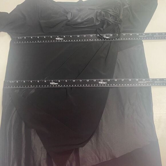 LaMouette Women’s Black Asymmetrical Cowl Neck Dress Black Size 26 SEE DESCRIPTI - Picture 12 of 12